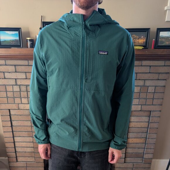 Patagonia Men's R1® TechFace Fleece Hoody XL Conifer Green - Picture 5 of 8